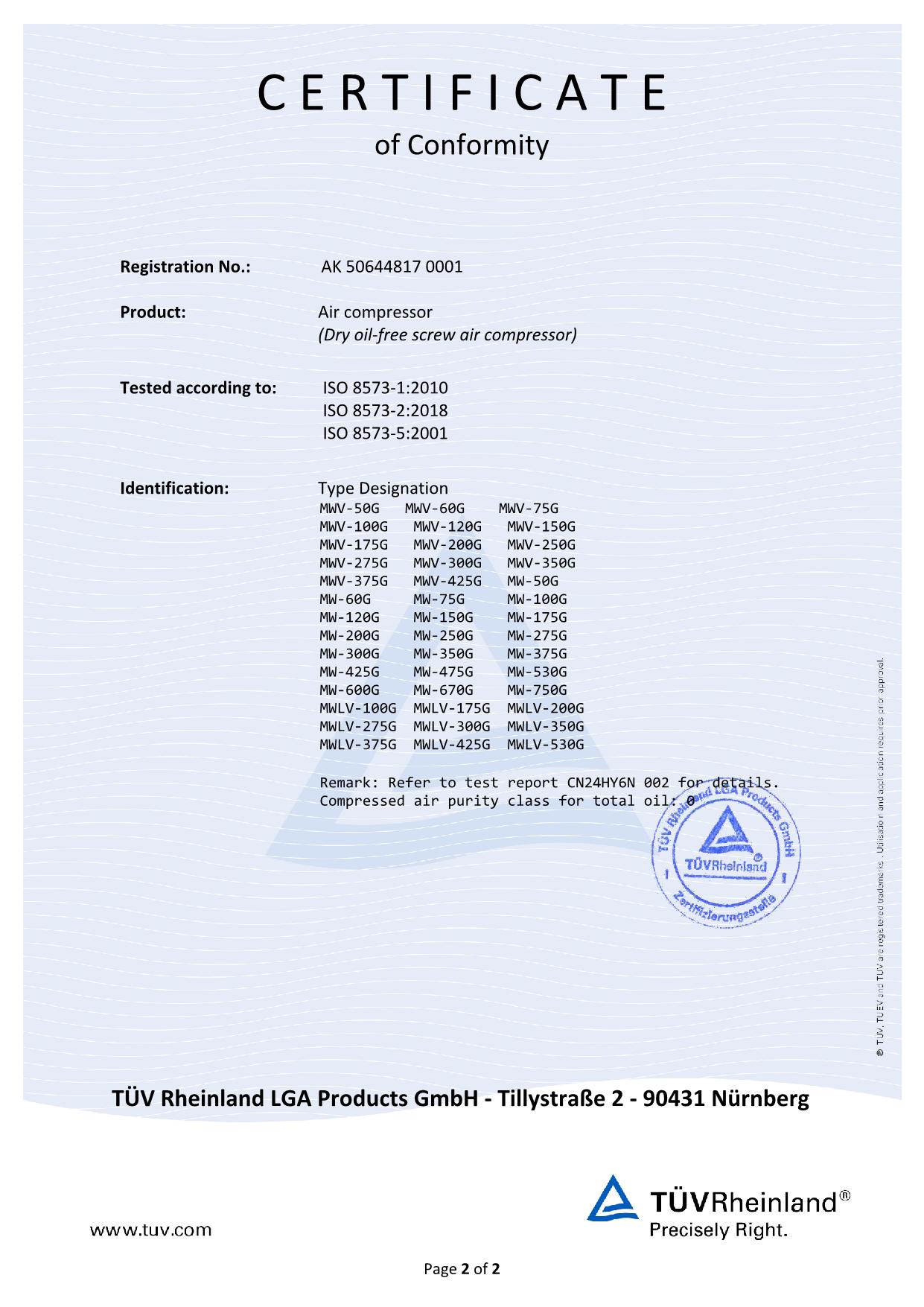 <span>Class O ISO8573-1</span>